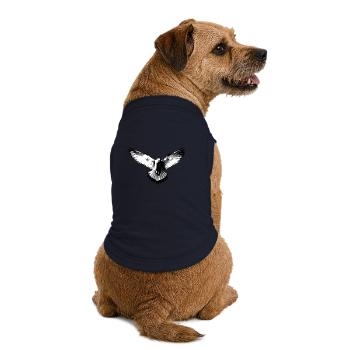 Falke schwarzweiß - Premium Organic Hunde-T-Shirt - Navy - Hinten