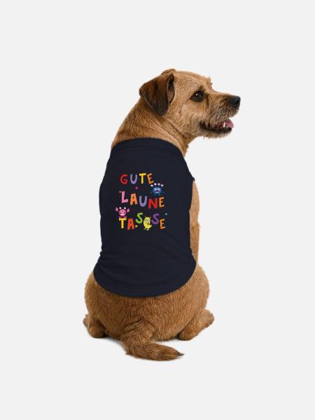 gute Laune Tasse - Premium Organic Hunde-T-Shirt - Navy