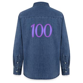 100 - Chemise en denim femme bio Stanley/Stella - bleu moyen délavé  - Dos - AI Model Female 172 light (172cm)