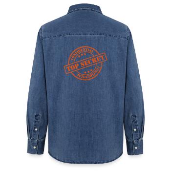 Top secret - Chemise en denim femme bio Stanley/Stella - bleu moyen délavé  - Dos - AI Model Female 172 light (172cm)