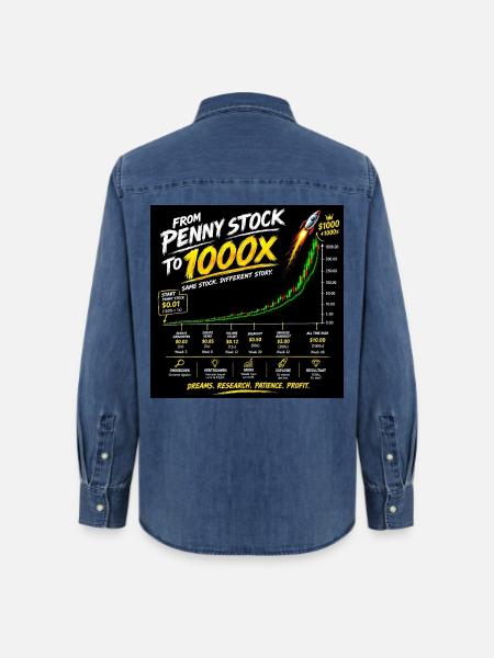 Von Penny Stock zu 1000x - Frauen Jeanshemd Organic von Stanley/Stella - verwaschenes Mittelblau 