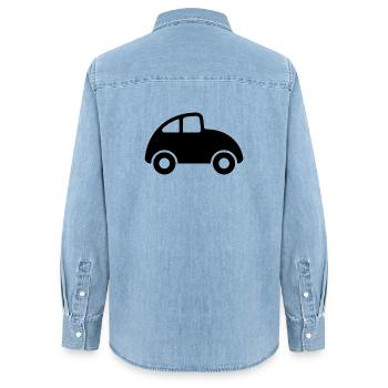 Voiture - Chemise en denim femme bio Stanley/Stella - bleu clair délavé - Dos - AI Model Female 172 light (172cm)