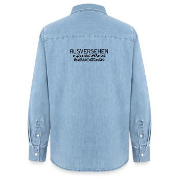 18 Geburtstag Geschenk - Erwachsen werden - Frauen Jeanshemd Organic von Stanley/Stella - verwaschenes Hellblau - Hinten - AI Model Female 172 light (172cm)