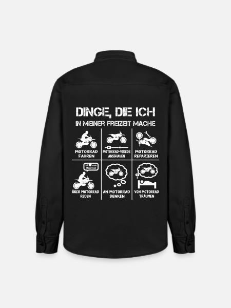 Freizeit - Motorradfahrer - Biker - Relaxed Fit Unisex Organic Hemd von Stanley/Stella - washed Black