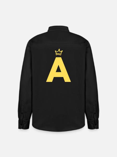 A comme Alvin - Chemise unisexe coupe décontractée bio Stanley/Stella - noir délavé