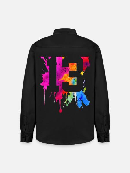 13 ANS 13E ANNIVERSAIRE - Chemise unisexe coupe décontractée bio Stanley/Stella - noir délavé