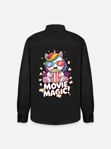 Movie Magic! - Relaxed Fit Unisex Organic Shirt by Stanley/Stella - washed black
