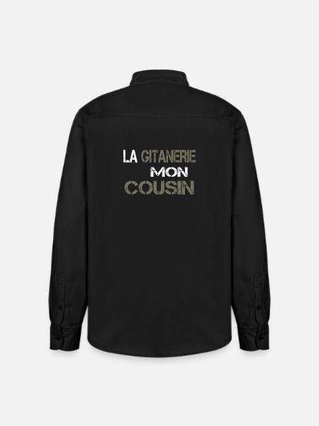 La gitanerie mon cousin - Chemise unisexe coupe décontractée bio Stanley/Stella - noir délavé