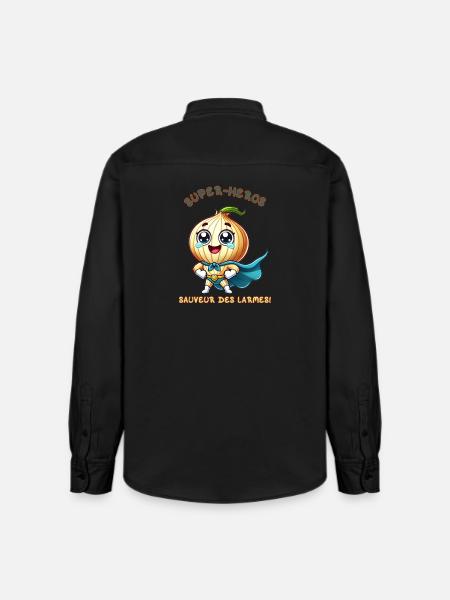 Superhero - Savior of Tears - Relaxed Fit Unisex Organic Shirt by Stanley/Stella - washed black