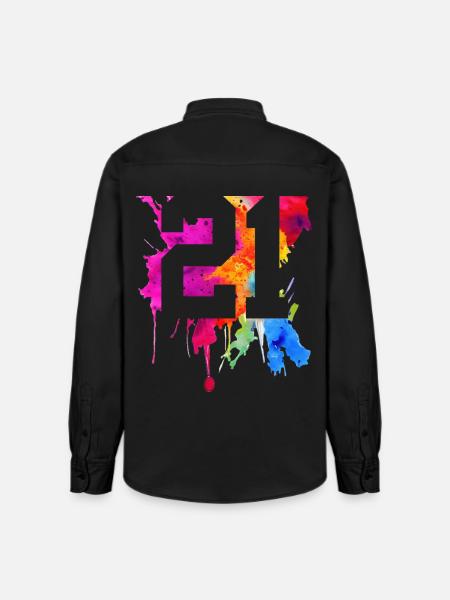 21 YEARS OLD 21ST BIRTHDAY - Relaxed Fit Unisex Organic Shirt by Stanley/Stella - washed black