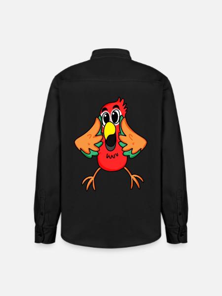 Parrot jungle - Relaxed Fit Unisex Organic Shirt by Stanley/Stella - washed black