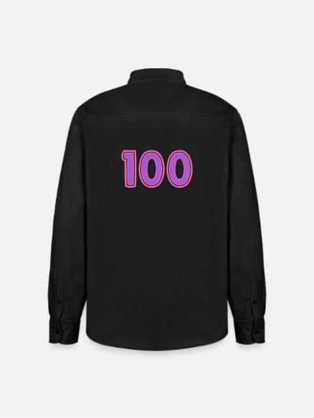100. 100 YEARS. 100th ANNIVERSARY - Relaxed Fit Unisex Organic Shirt by Stanley/Stella - washed black