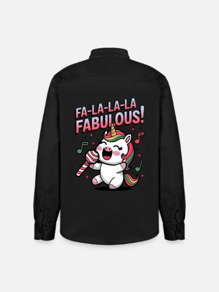 Fa-la-la-la Fabulous! - Relaxed Fit Unisex Organic Shirt by Stanley/Stella - washed black