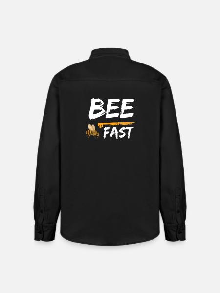bee fast bees honey - Relaxed Fit Unisex Organic Hemd von Stanley/Stella - washed Black