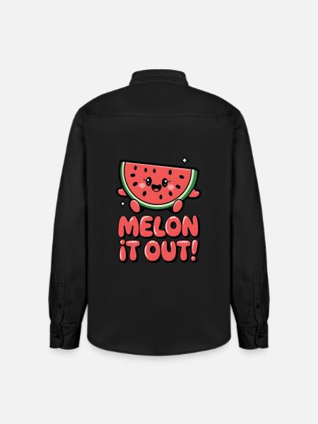 Melon It Out! - Relaxed Fit Unisex Organic Shirt by Stanley/Stella - washed black