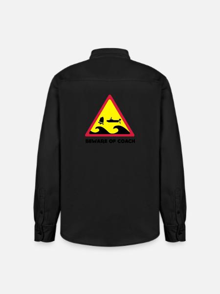 Beware Of Coach - Opti Edition - Relaxed Fit Unisex Organic Hemd von Stanley/Stella - washed Black