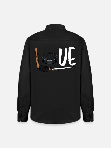 ice Hockey - Relaxed Fit Unisex Organic Shirt by Stanley/Stella - washed black