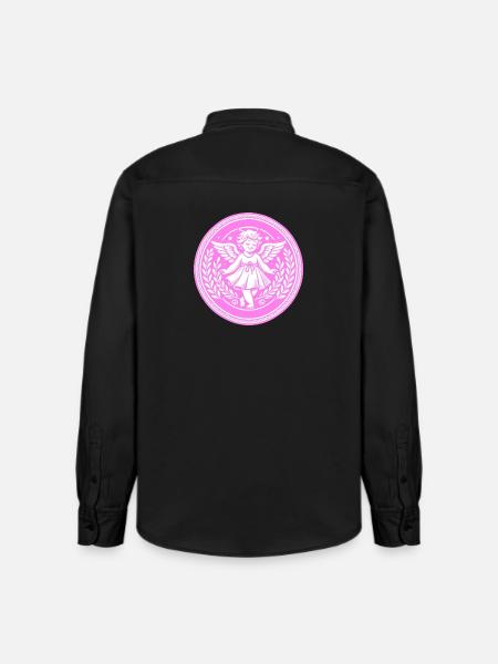 Schutzengel Logo - Relaxed Fit Unisex Organic Hemd von Stanley/Stella - washed Black