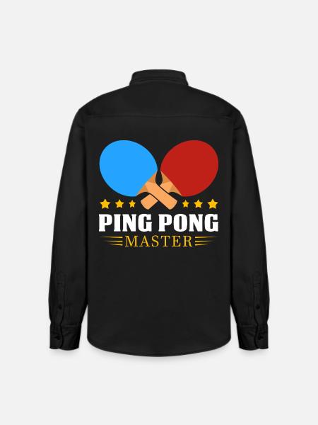 Ping-pong - Chemise unisexe coupe décontractée bio Stanley/Stella - noir délavé
