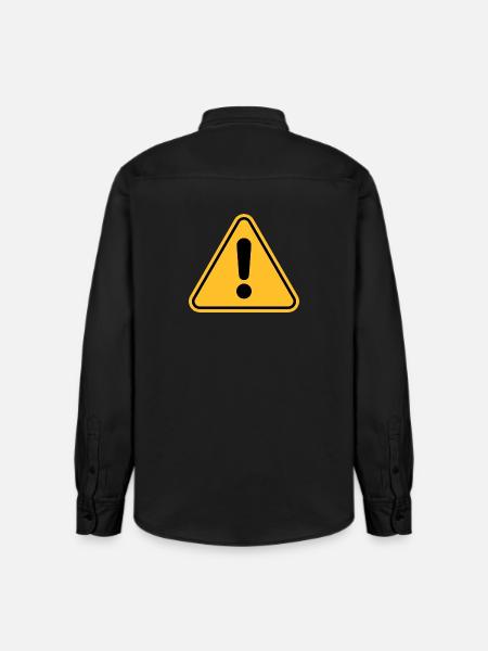 Warning sign / Exclamation point - Relaxed Fit Unisex Organic Shirt by Stanley/Stella - washed black