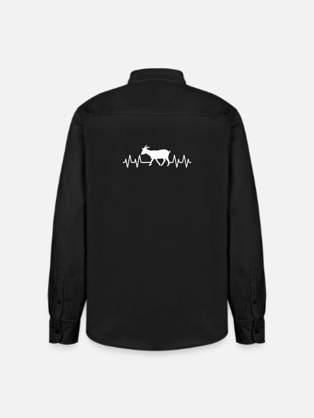 Herzschlag der Ziege - Relaxed Fit Unisex Organic Hemd von Stanley/Stella - washed Black