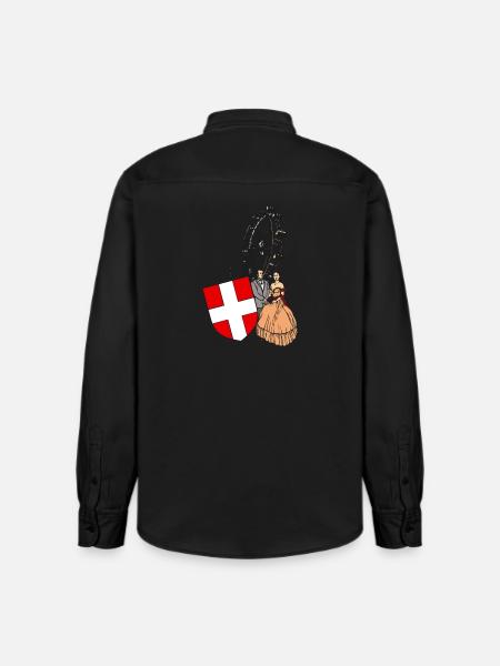 Vienna Panorama - Relaxed Fit Unisex Organic Shirt by Stanley/Stella - washed black