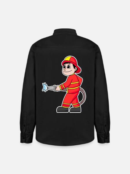 Firefighter - Relaxed Fit Unisex Organic Shirt by Stanley/Stella - washed black