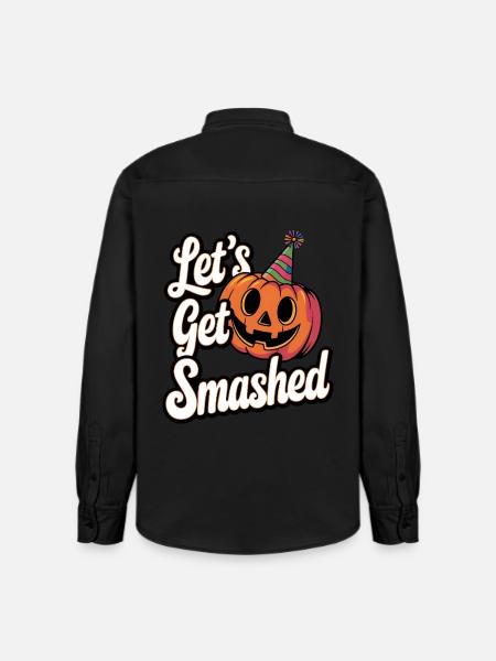 Let's Get Smashed - Relaxed Fit Unisex Organic Shirt by Stanley/Stella - washed black