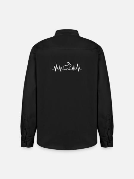 rabbit heartbeat - Relaxed Fit Unisex Organic Shirt by Stanley/Stella - washed black