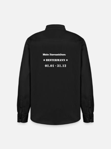 Bester Mann Wassermann Sternzeichen - Relaxed Fit Unisex Organic Hemd von Stanley/Stella - washed Black