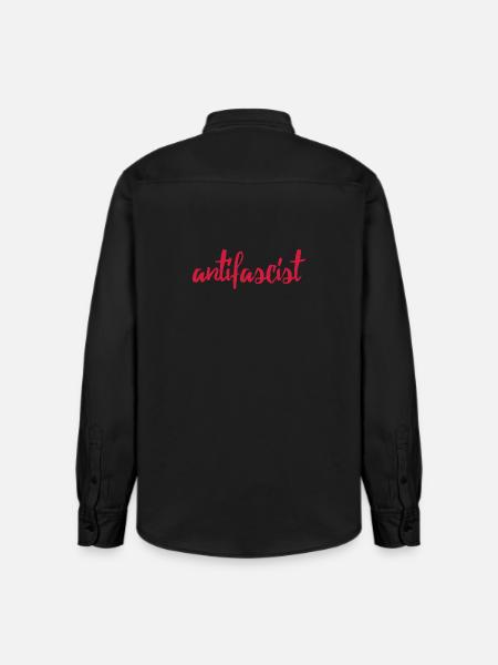 Always Antifascist - Relaxed Fit Unisex Organic Hemd von Stanley/Stella - washed Black