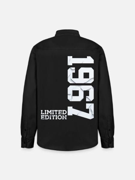59TH BIRTHDAY LIMITED EDITION 1967 - Relaxed Fit Unisex Organic Shirt by Stanley/Stella - washed black