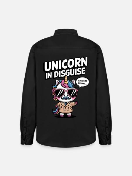 Unverkleidetes Einhorn - Relaxed Fit Unisex Organic Hemd von Stanley/Stella - washed Black