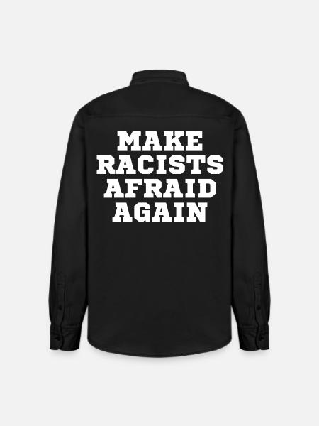 Racists scare again - Relaxed Fit Unisex Organic Shirt by Stanley/Stella - washed black