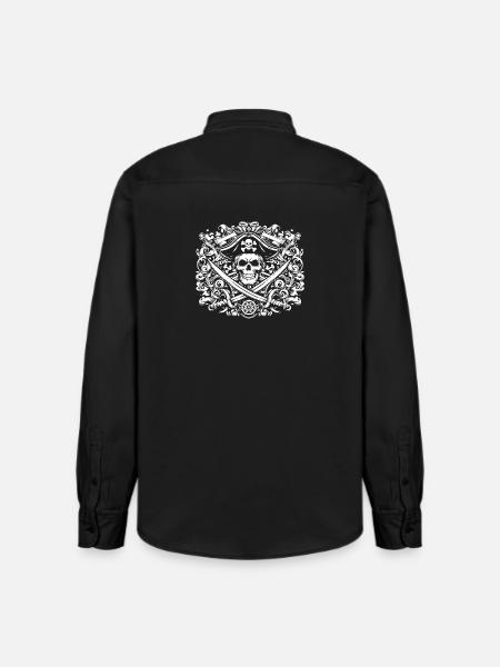 Pirate logo - Relaxed Fit Unisex Organic Shirt by Stanley/Stella - washed black