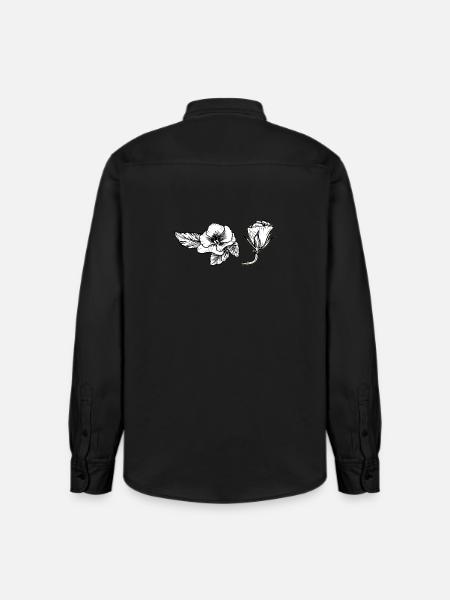 Pensée - Chemise unisexe coupe décontractée bio Stanley/Stella - noir délavé