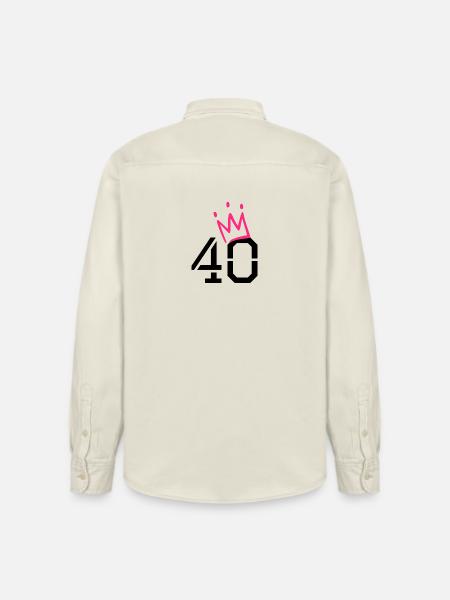 40 crown - 40th birthday - Relaxed Fit Unisex Organic Shirt by Stanley/Stella - soft Ecru