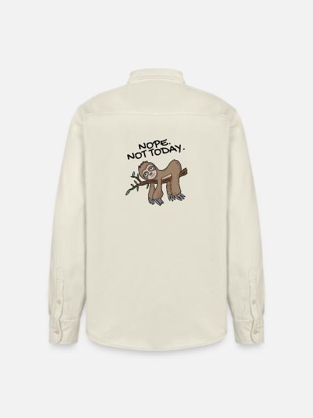 Sloth Nope not today - Relaxed Fit Unisex Organic Shirt by Stanley/Stella - soft Ecru