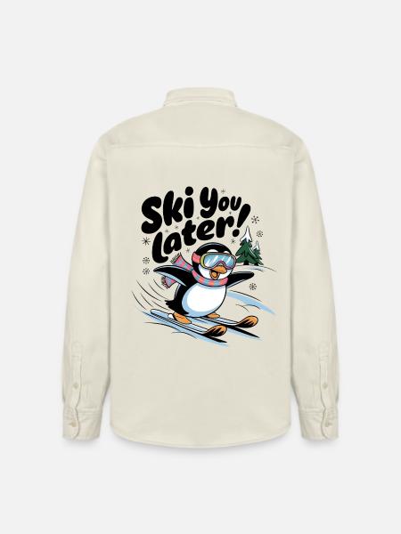 Ski You Later - Relaxed Fit Unisex Organic Shirt by Stanley/Stella - soft Ecru