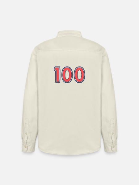 100. 100 YEARS. 100th ANNIVERSARY - Relaxed Fit Unisex Organic Shirt by Stanley/Stella - soft Ecru