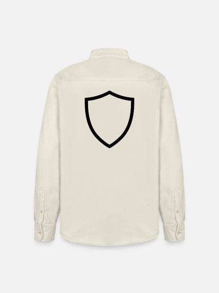 shield icon logo shape security - Relaxed Fit Unisex Organic Shirt by Stanley/Stella - soft Ecru