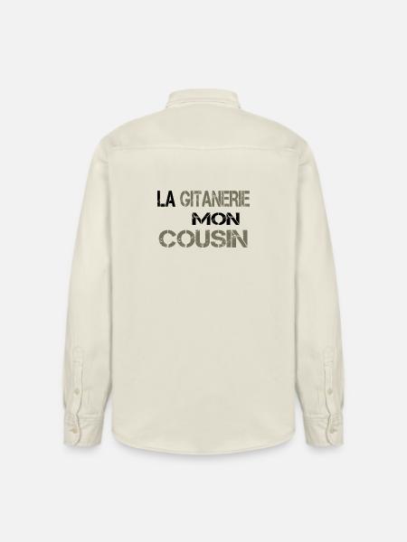La gitanerie mon cousin - Chemise unisexe coupe décontractée bio Stanley/Stella - écru doux