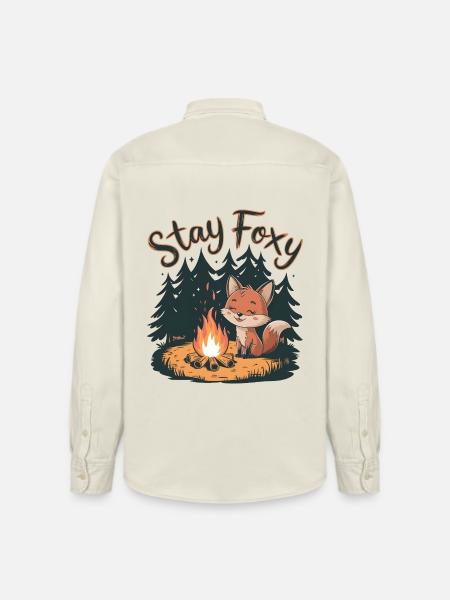 Bleib fuchsig - Relaxed Fit Unisex Organic Hemd von Stanley/Stella - Natur