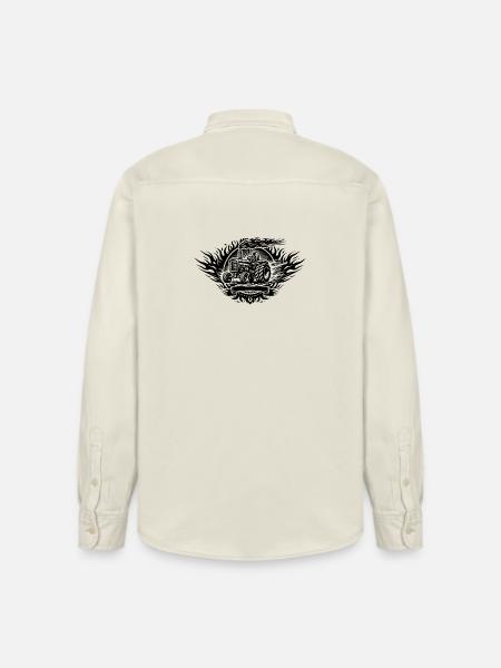 Tractor Pulling Logo - Relaxed Fit Unisex Organic Hemd von Stanley/Stella - Natur