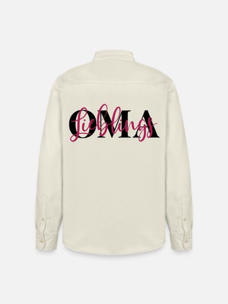 Lieblingsoma Oma - Relaxed Fit Unisex Organic Hemd von Stanley/Stella - Natur