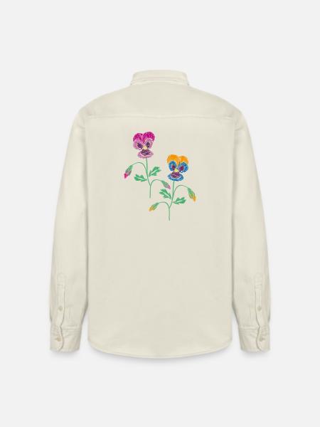 Pensée - Chemise unisexe coupe décontractée bio Stanley/Stella - écru doux