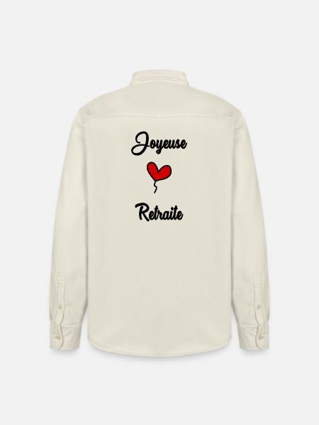 JOYEUSE RETRAITE - Chemise unisexe coupe décontractée bio Stanley/Stella - écru doux