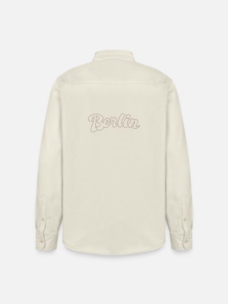 Berlin German Capital lettering - Relaxed Fit Unisex Organic Shirt by Stanley/Stella - soft Ecru