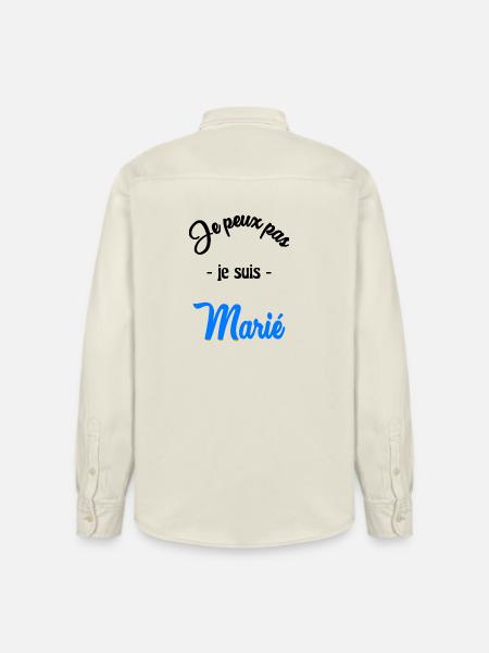 JE PEUX PAS. MARIE - Chemise unisexe coupe décontractée bio Stanley/Stella - écru doux