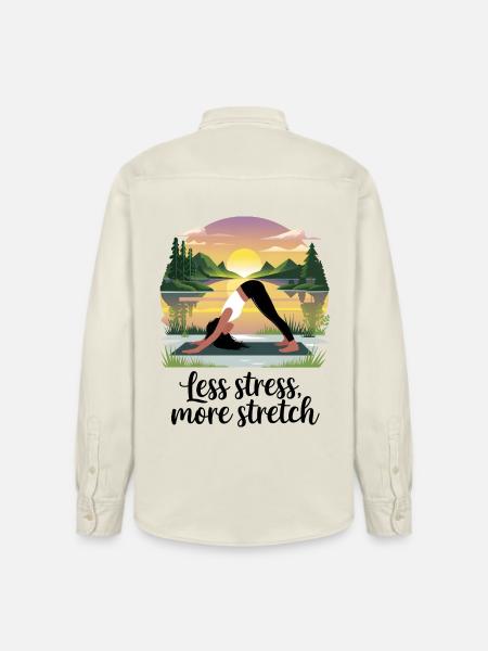 Less Stress, More Stretch - Relaxed Fit Unisex Organic Shirt by Stanley/Stella - soft Ecru